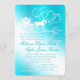 Invitación Boda Aqua Tale Carriage de hadas