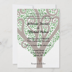 Invitación Boda Árbol de corazones