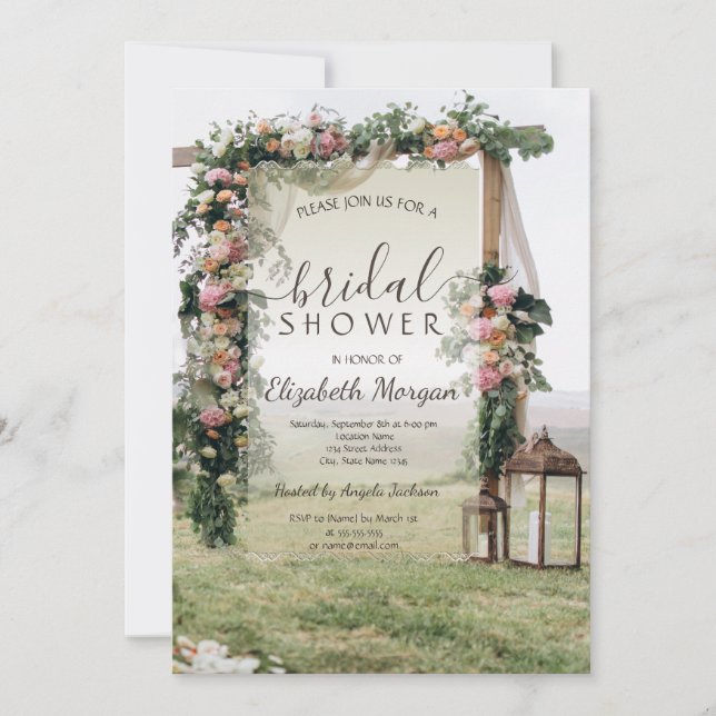 Invitación Boda Arbor Lantern Bridal Shower (Anverso)