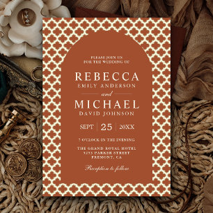 Invitación Boda Arco de Terracota Marroquí Cuatrifolio