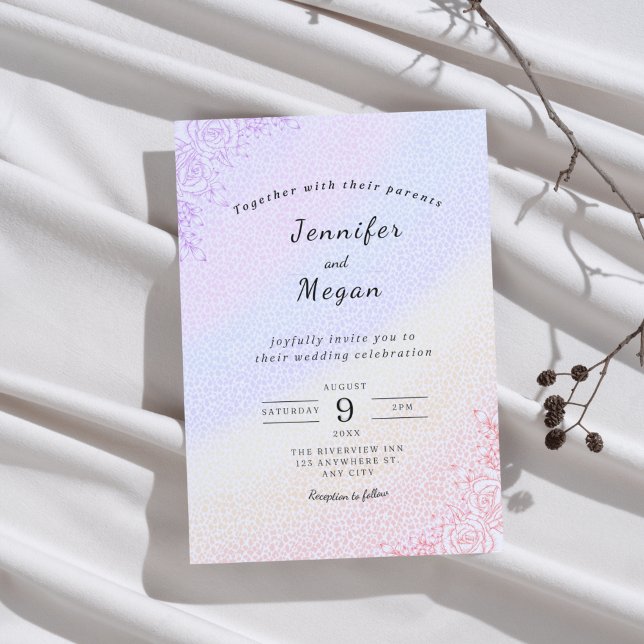 Invitación Boda arcoiris (Subido por el creador)