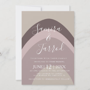 Invitación Boda Arcoíris Bohemio Simple Natural