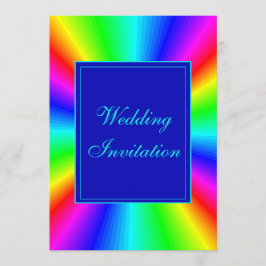 Invitación Boda arcoiris brillante y brillante