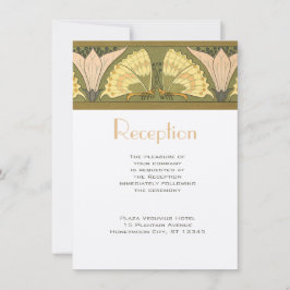 Invitación Boda Art Deco Butterfly Calla Lily