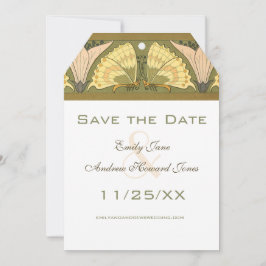 Invitación Boda Art Deco Butterfly Calla Lily