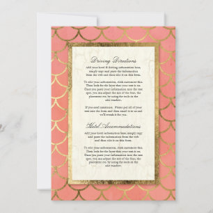 Invitación Boda Art Déco con círculos geométricos de concha e