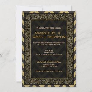 Invitación Boda Art Déco de los años 20
