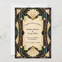 Boda Art Deco de Lujo Esmeralda Oro Glamour