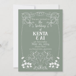 Invitación Boda Art Nouveau