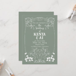 Invitación Boda Art Nouveau