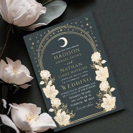 Invitación Boda Art Nouveau Celestial Elegante Arco