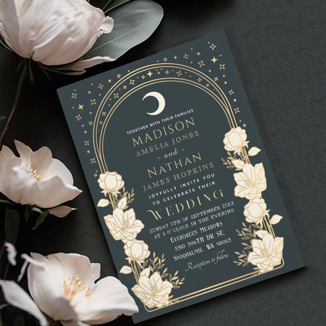 Invitación Boda Art Nouveau Celestial Elegante Arco (Subido por el creador)