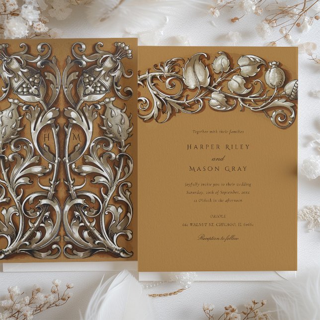 Invitación Boda Art Nouveau Cream Elegance (Subido por el creador)