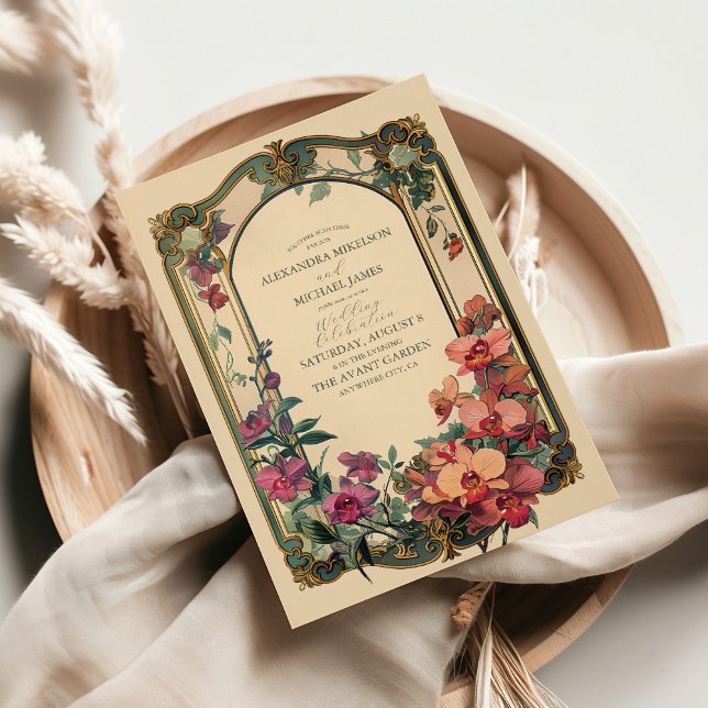 Invitación Boda Art Nouveau de estilo clásico (Subido por el creador)