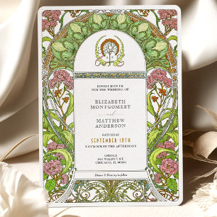Invitación Boda Art Nouveau de Hydrangeas