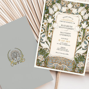 Invitación Boda Art Nouveau de Lirio Blanco