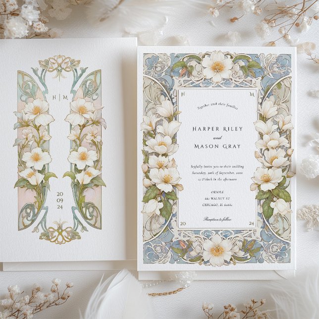 Invitación Boda Art Nouveau de Magnolia (Subido por el creador)