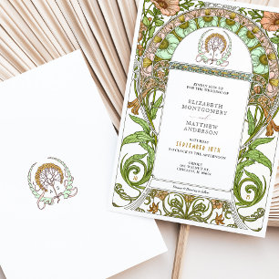 Invitación Boda Art Nouveau de Poppies y Daisies
