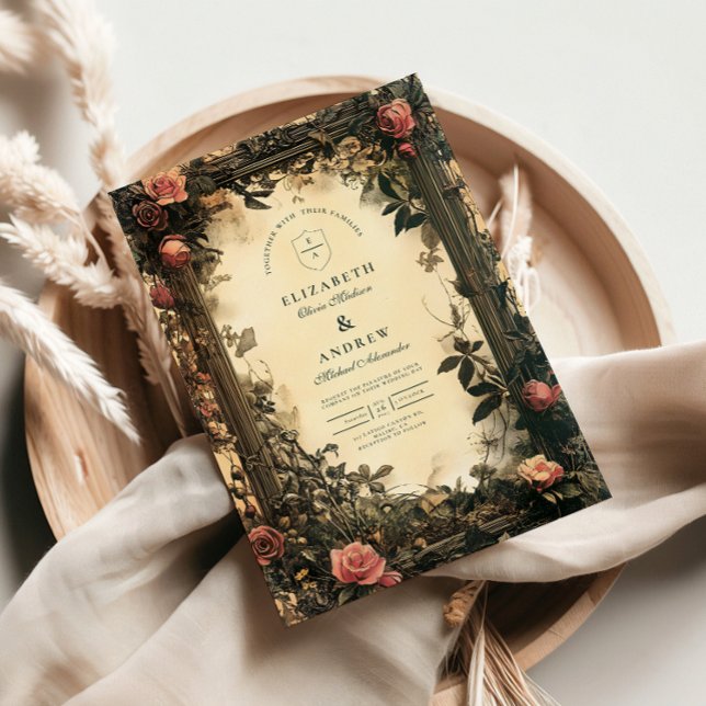 Invitación Boda Art Nouveau de Romance oscuro (Subido por el creador)