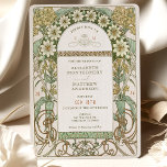 Invitación Boda Art Nouveau de Vintage Clematis y Primrose<br><div class="desc">Este exquisito diseño de invitación a la boda celebra el amor con un estilo Art Nouveau, ideal para las parejas que aprecian la elegancia vintage y los motivos florales. La invitación se caracteriza por una sinfonía de tonos suaves, como el verde salvia, el marfil, el ocre y los toques de...</div>
