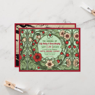 Invitación Boda Art Nouveau de Vintage Garden