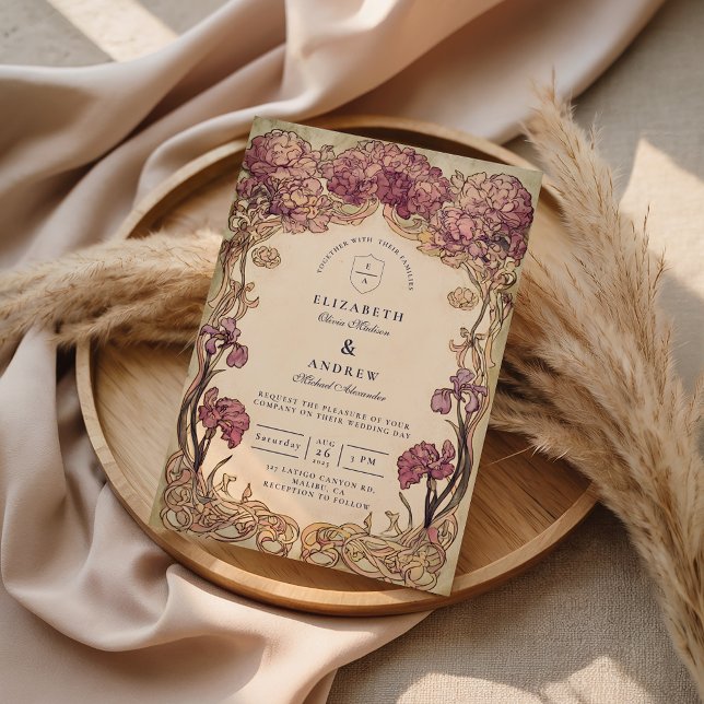 Invitación Boda Art Nouveau Orquídea (Subido por el creador)