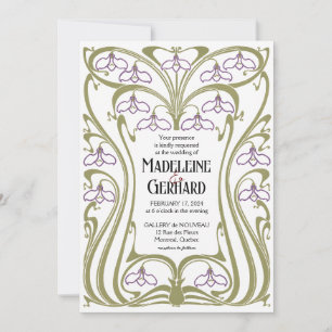 Invitación Boda Art Nouveau Snowdrop
