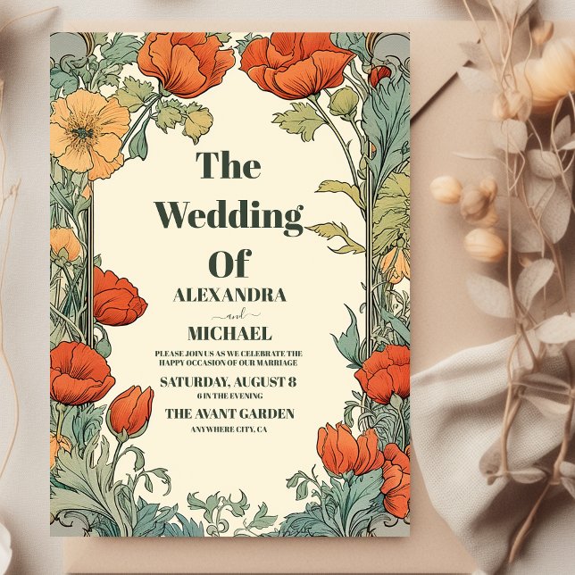 Invitación Boda Art Nouveau vintage (Subido por el creador)