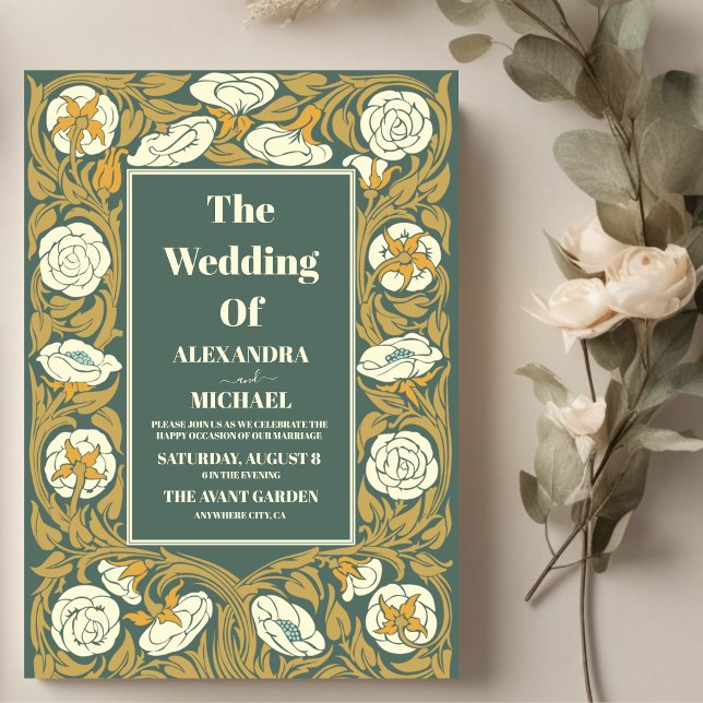 Invitación Boda Art Nouveau vintage (Subido por el creador)