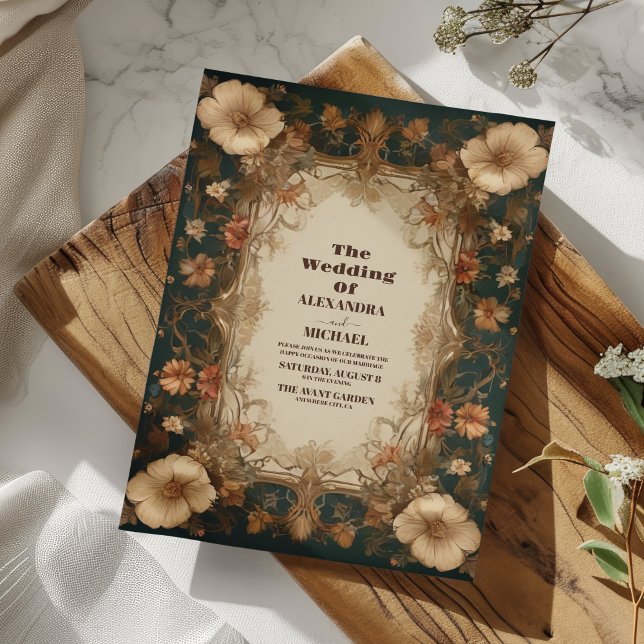 Invitación Boda Art Nouveau vintage (Subido por el creador)