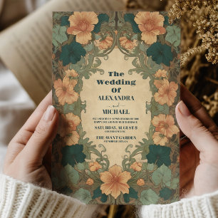 Invitación Boda Art Nouveau vintage