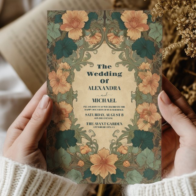 Invitación Boda Art Nouveau vintage (Subido por el creador)