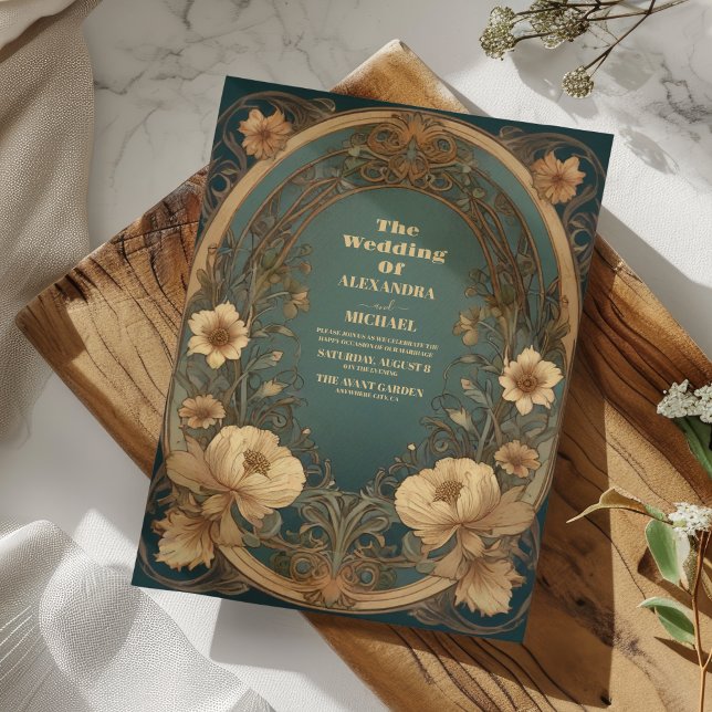 Invitación Boda Art Nouveau vintage (Subido por el creador)