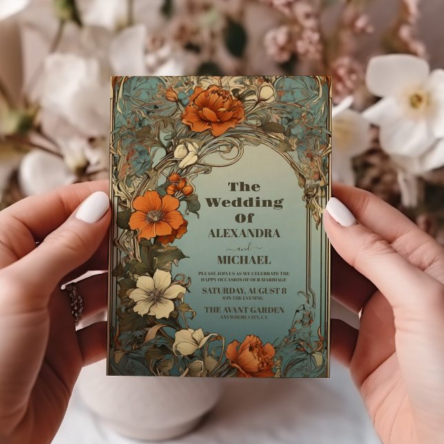 Invitación Boda Art Nouveau vintage (Subido por el creador)