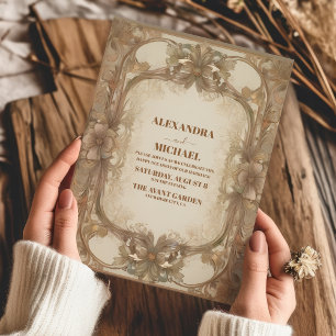Invitación Boda Art Nouveau vintage