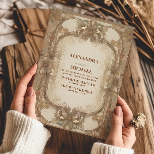 Invitación Boda Art Nouveau vintage (Subido por el creador)