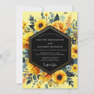 Invitación Boda Artística Canary Noir