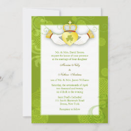 Invitación Boda artístico de Cute Claddagh Heart Irlandés