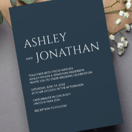 Invitación Boda audaz y Minimalista moderno