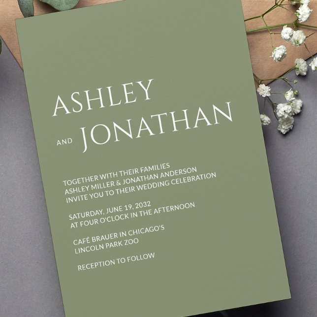 Invitación Boda audaz y Minimalista moderno (Subido por el creador)