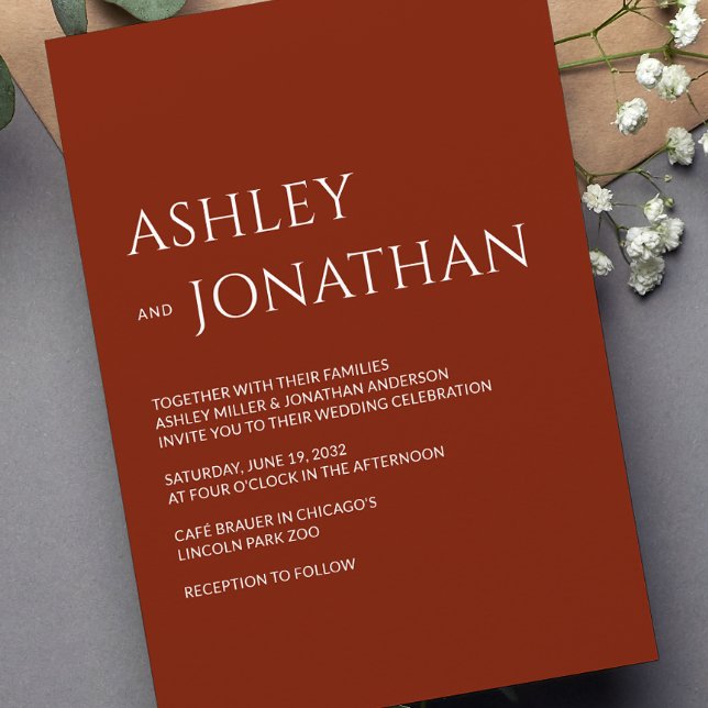 Invitación Boda audaz y Minimalista moderno (Subido por el creador)