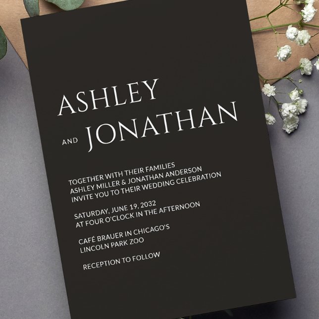 Invitación Boda audaz y Minimalista moderno (Subido por el creador)