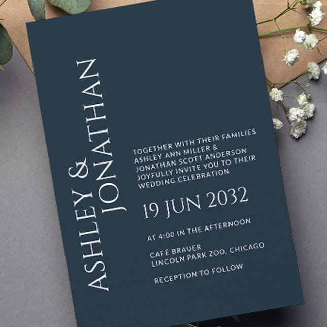 Invitación Boda audaz y Minimalista moderno (Subido por el creador)