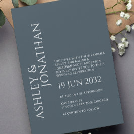 Invitación Boda audaz y Minimalista moderno