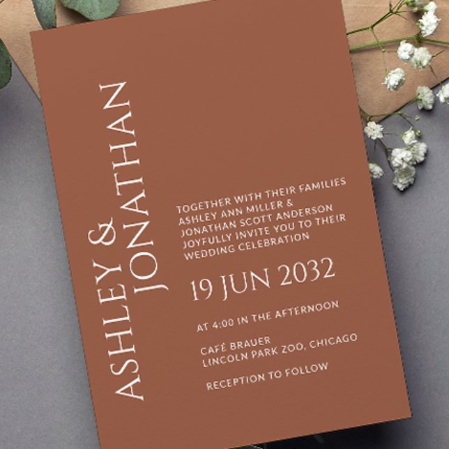 Invitación Boda audaz y Minimalista moderno (Subido por el creador)