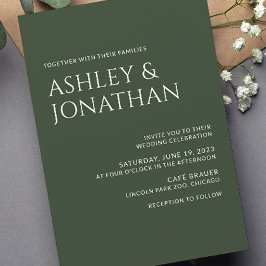 Invitación Boda audaz y Minimalista moderno