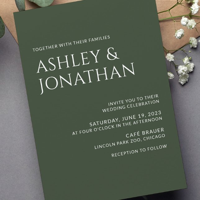 Invitación Boda audaz y Minimalista moderno (Subido por el creador)