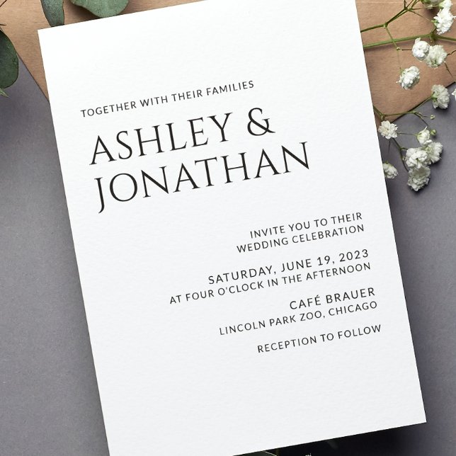 Invitación Boda audaz y Minimalista moderno (Subido por el creador)