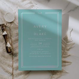 Invitación BODA AVERY Mint Green Frame