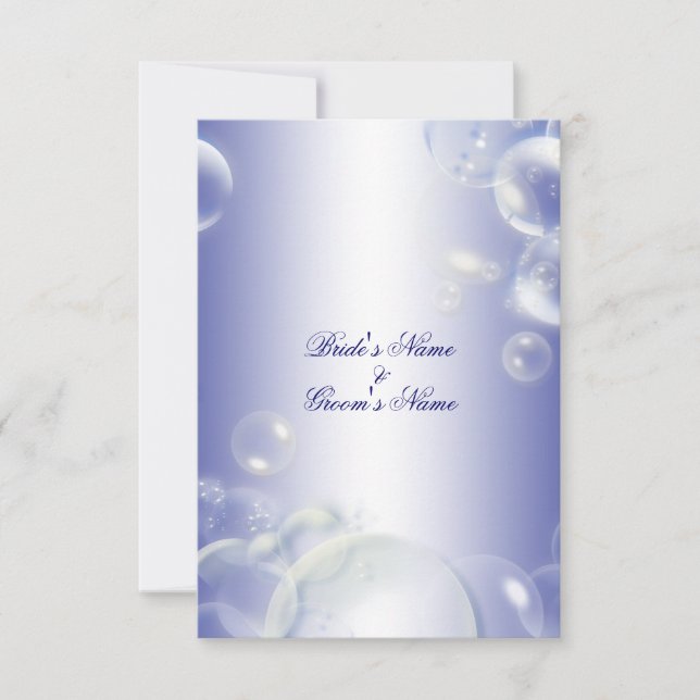 Invitación boda azul blanco (Anverso)